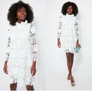 Tuckernuck |  Blanc Guipure Lace Daphne Preppy Mini Dress Size XXS